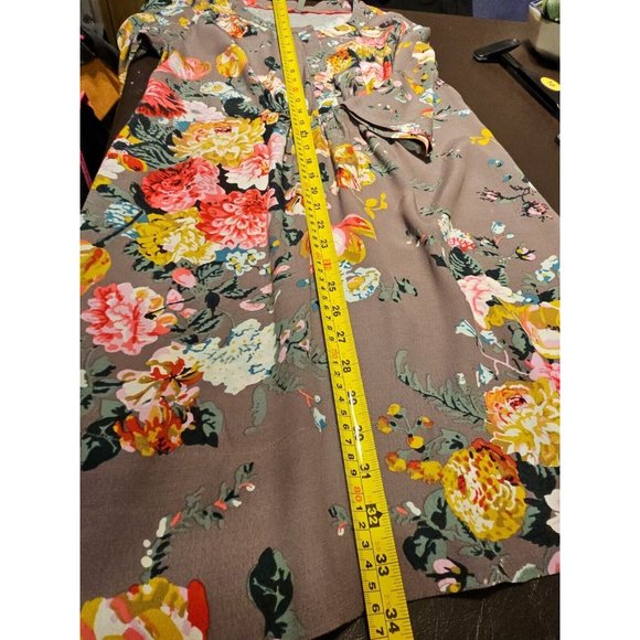 BNWOT Joules Size 10-12 Tunic Dress Top Floral ButtonUp 3/4 Sleeves Ruffle Waist - Picture 14 of 14